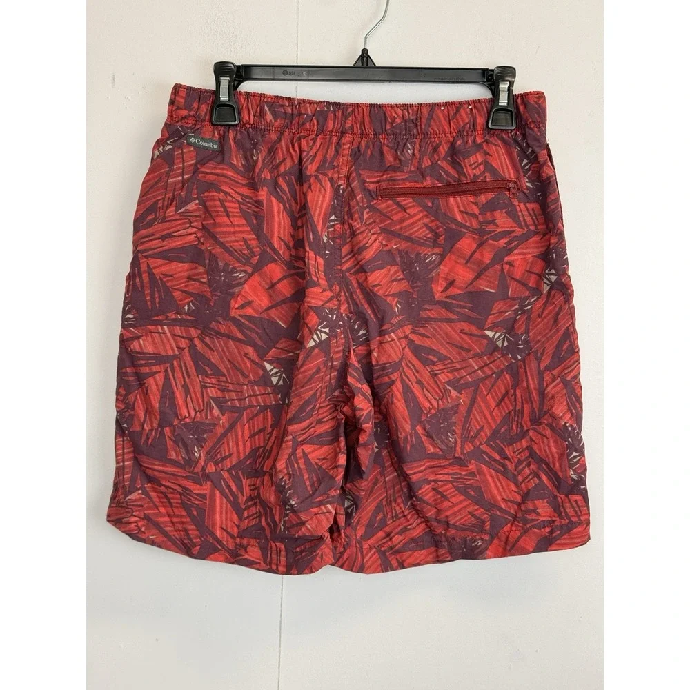 Columbia‎ PFG Swim Trunks Men S Red Print Water Bored Shorts 8
